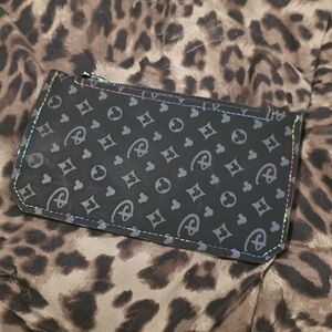 Black Monogram Zip Pouch